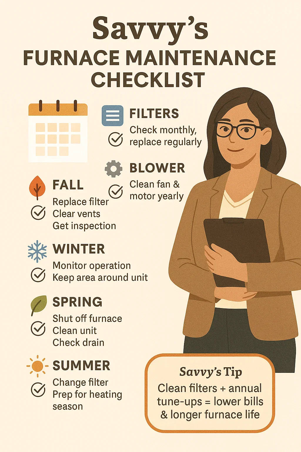 Maintenance Tips for Your Goodman 96 AFUE Furnace Filters, Blower & Seasonal Care