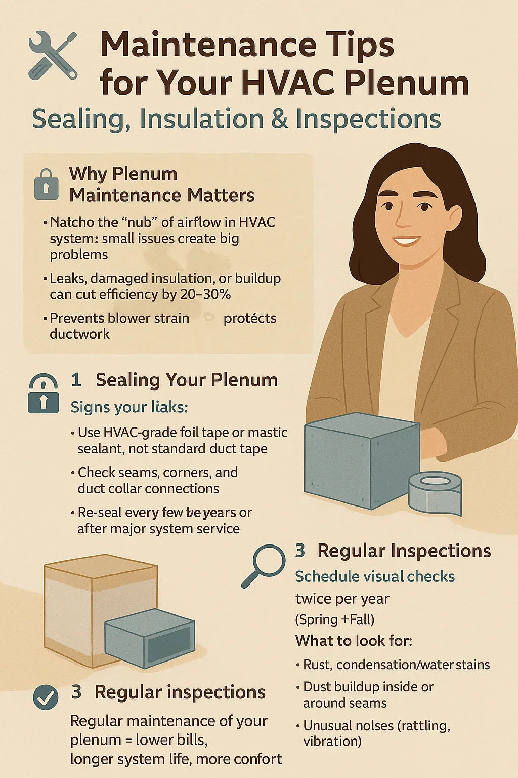 Maintenance Tips for Your HVAC Plenum: Sealing, Insulation & Inspections