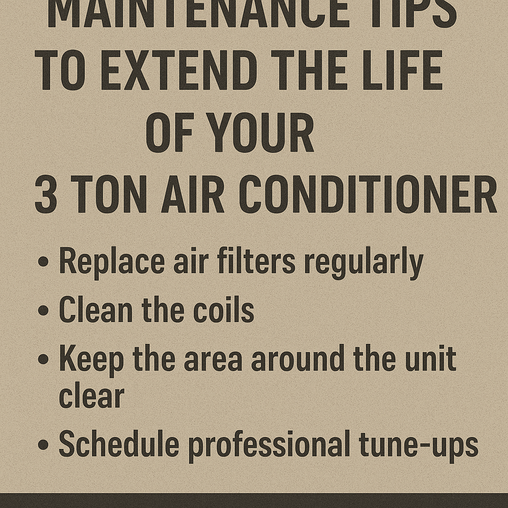 Maintenance Tips to Extend the Life of Your 3 Ton Air Conditioner