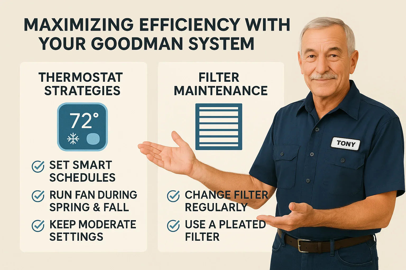 Maximizing Efficiency with Your Goodman System: Thermostat & Filter Hacks