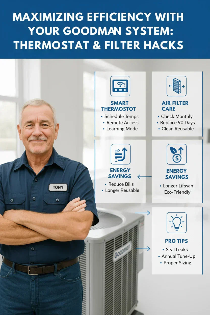 Maximizing Efficiency with Goodman System: Filter Hacks and Thermostat
