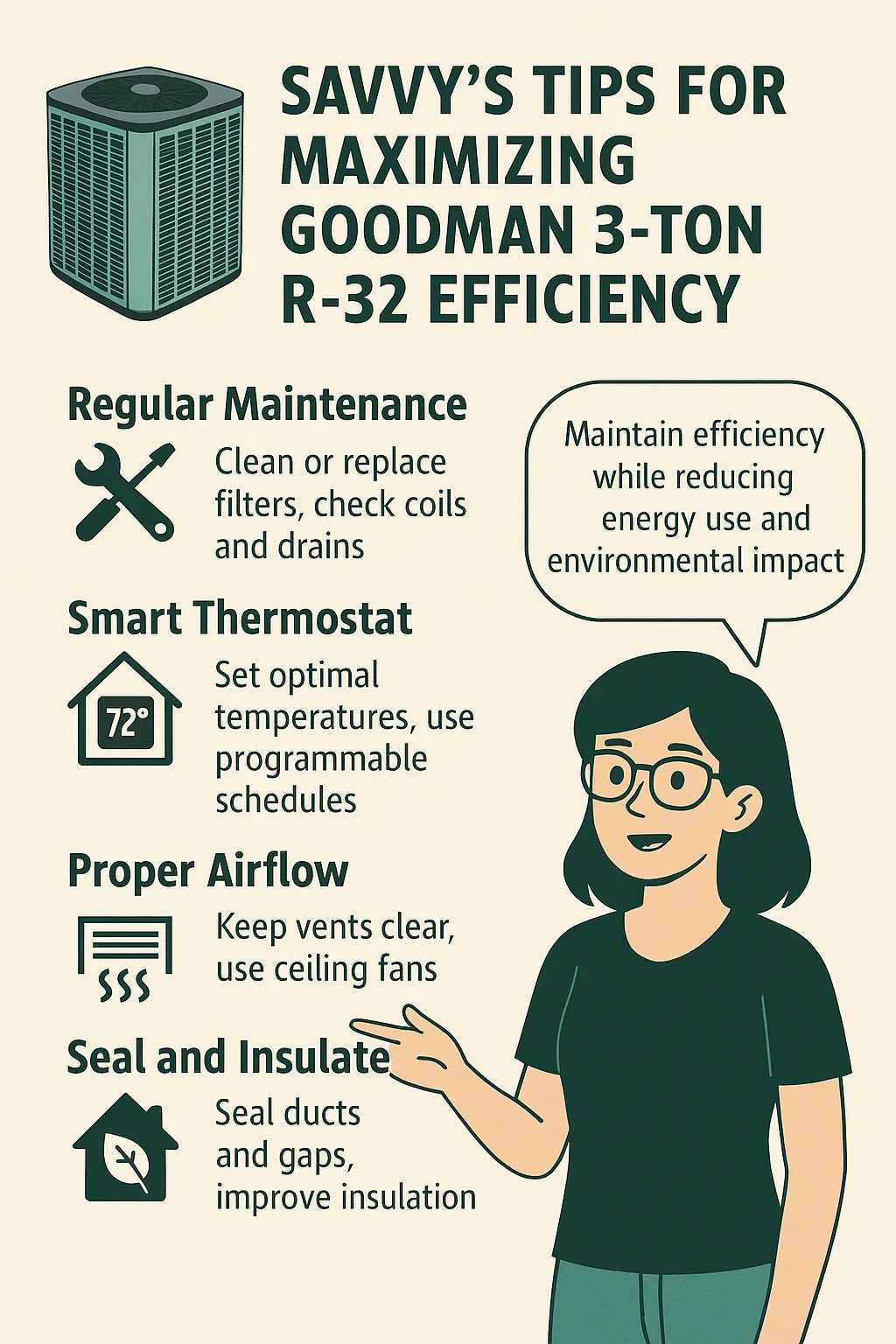 Maximizing Your Goodman 3-Ton R-32 Air Conditioner’s Efficiency Tips for Savvy Homeowners