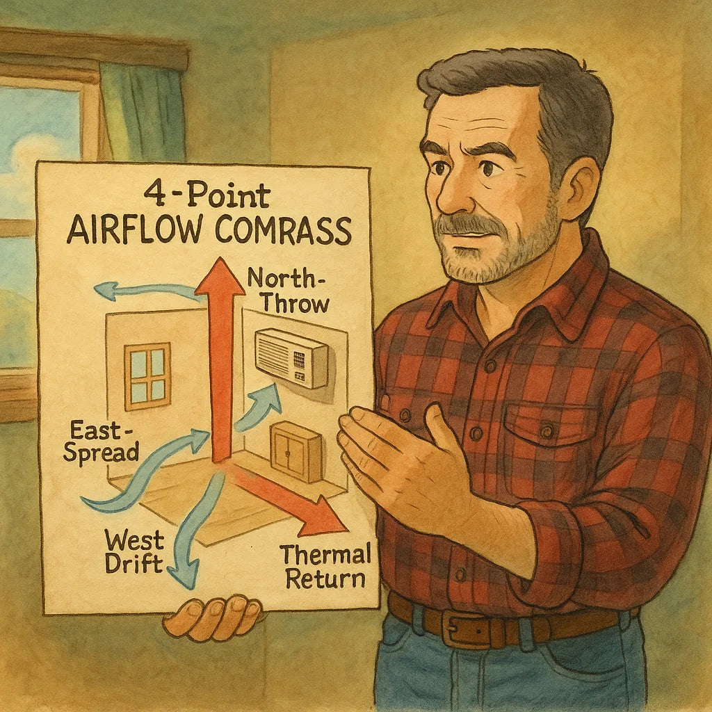 Mike’s 4-Point Airflow Compass: A Geometry-Based Method for Predicting Cold Spots