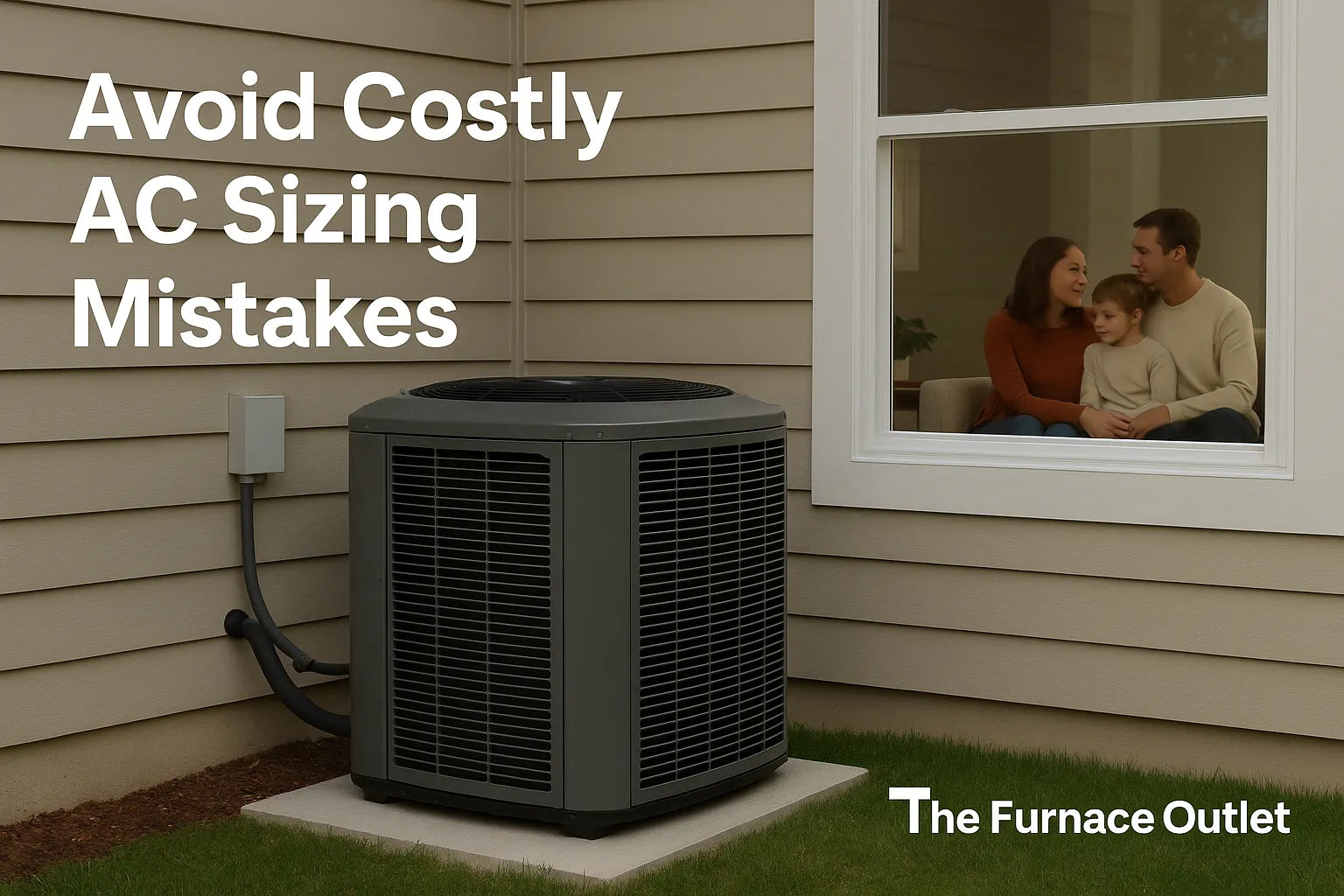 Modern home with HVAC system, highlighting energy-efficient cooling and comfort by The Furnace Outlet.