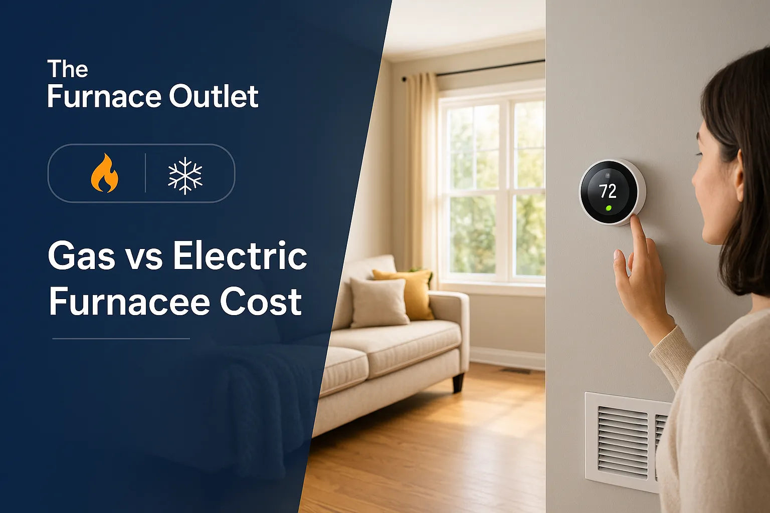 Modern U.S. home hero showing winter-to-summer comfort with a heat pump, homeowner and dog, highlighting efficiency and reliability.