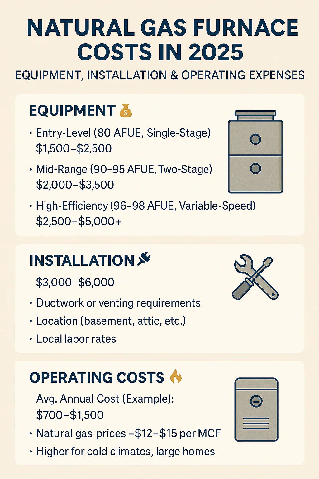 Natural Gas Furnace Costs in 2025 Equipment, Installation & Operating Expenses