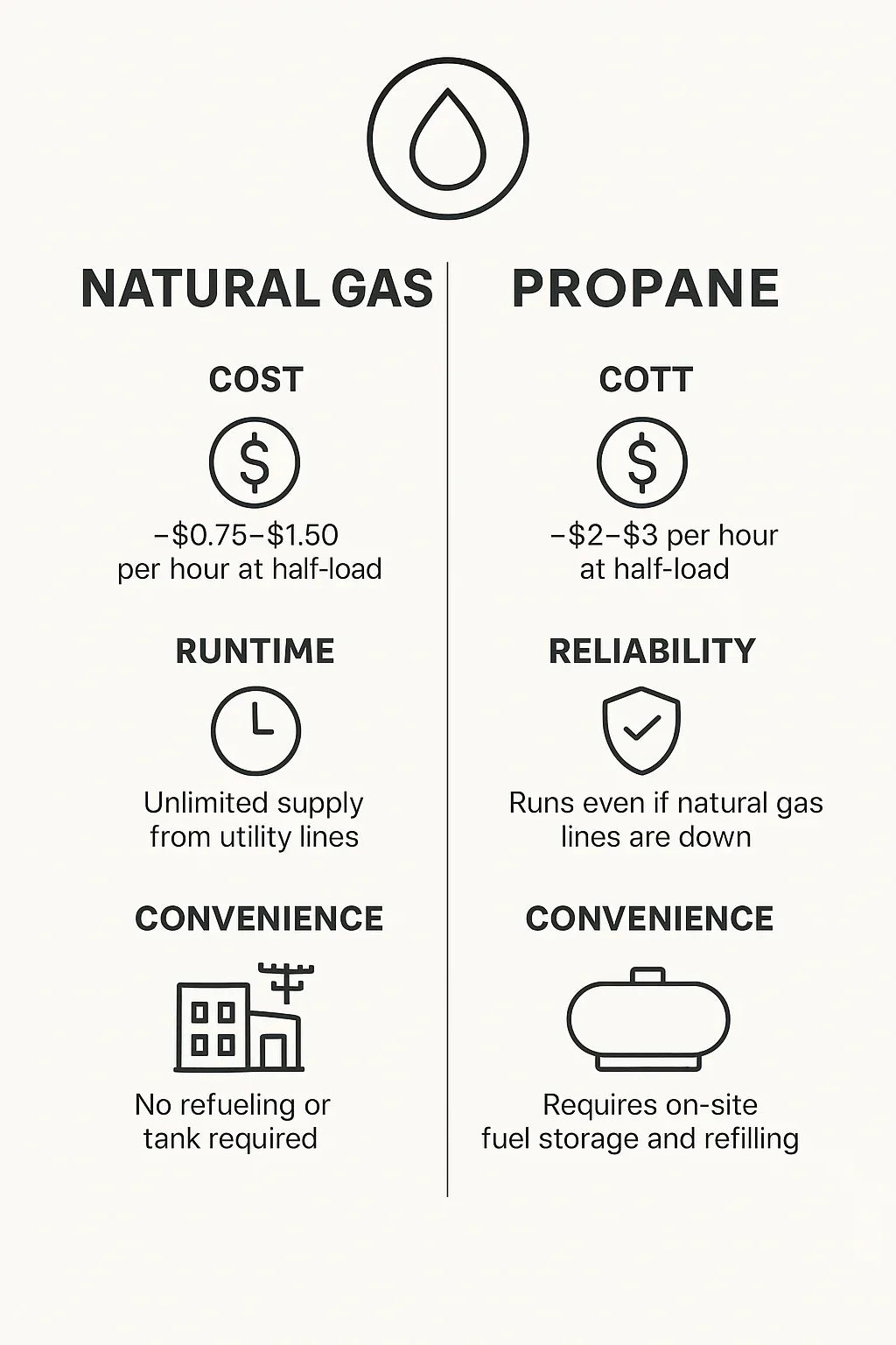 Natural Gas vs. Propane Which Fuel Source Makes More Sense for Your Generator