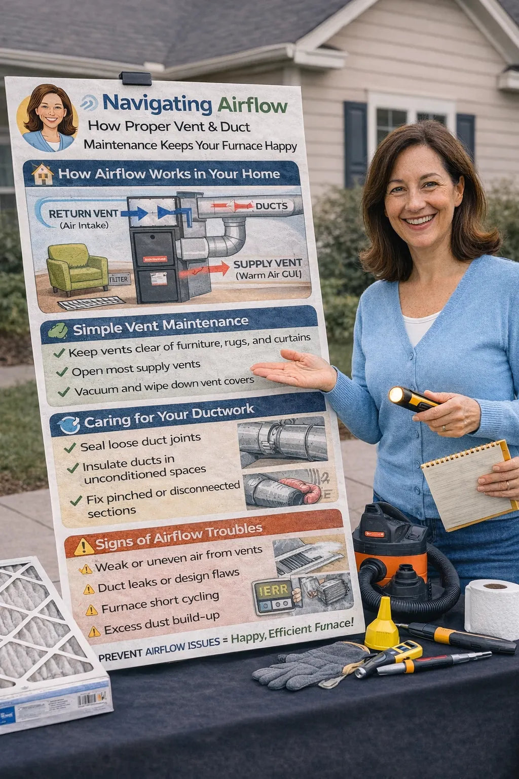Navigating Airflow: How Proper Vent & Duct Maintenance Keeps Your Furnace Happy