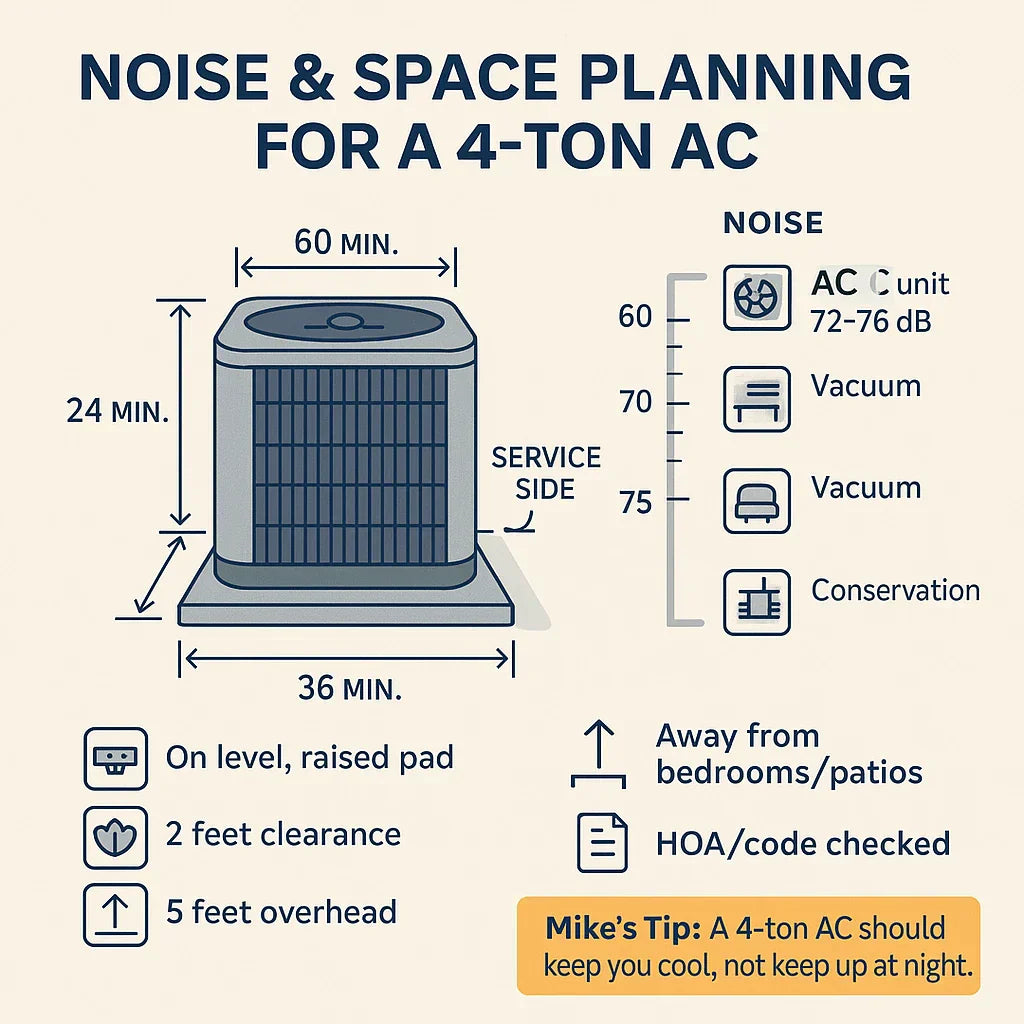 Noise & Space Considerations: Will a 4-Ton AC Fit Comfortably in Your Utility Area?