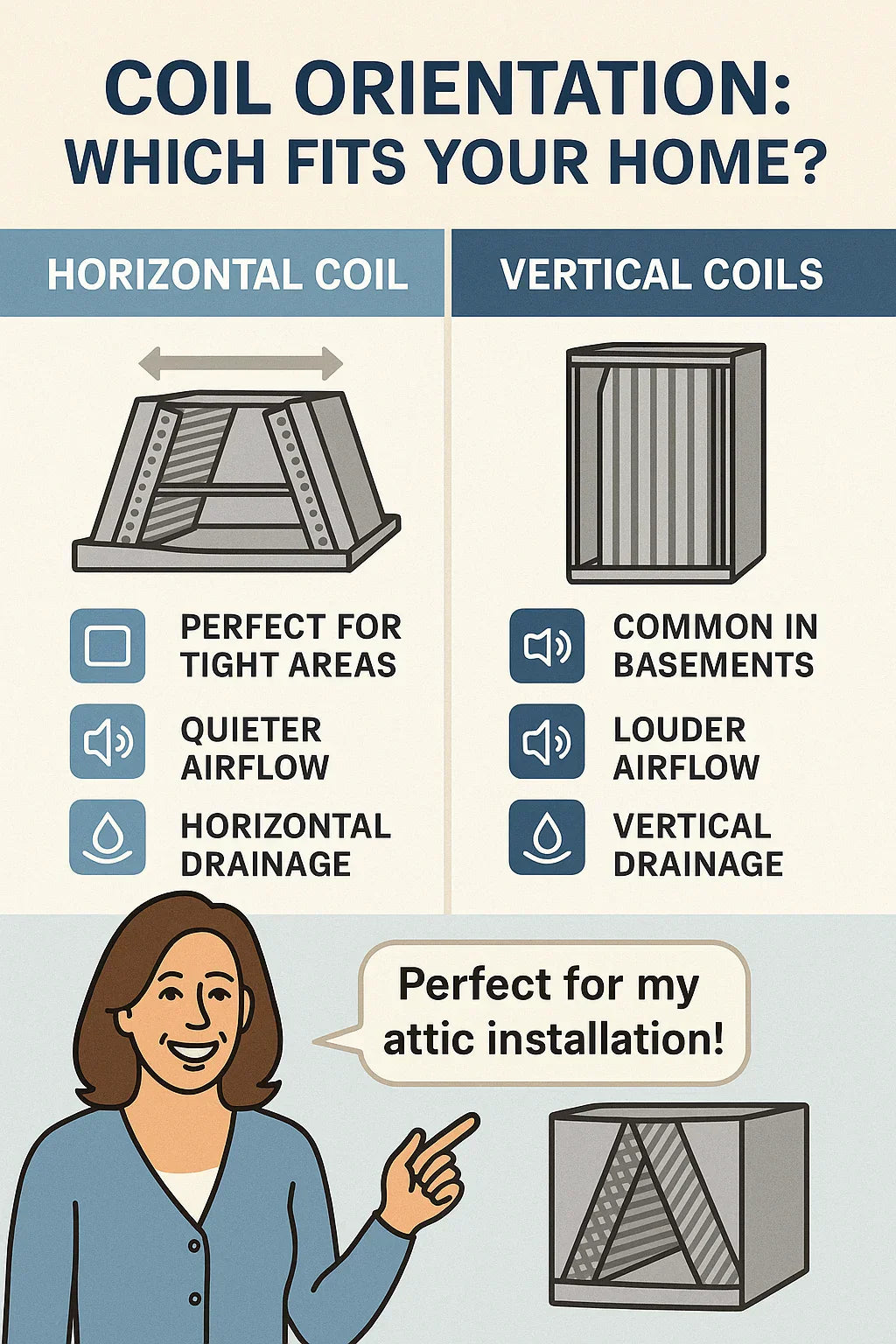 Noise, Space & Design Will a Horizontal A-Coil Fit Your Home Setup