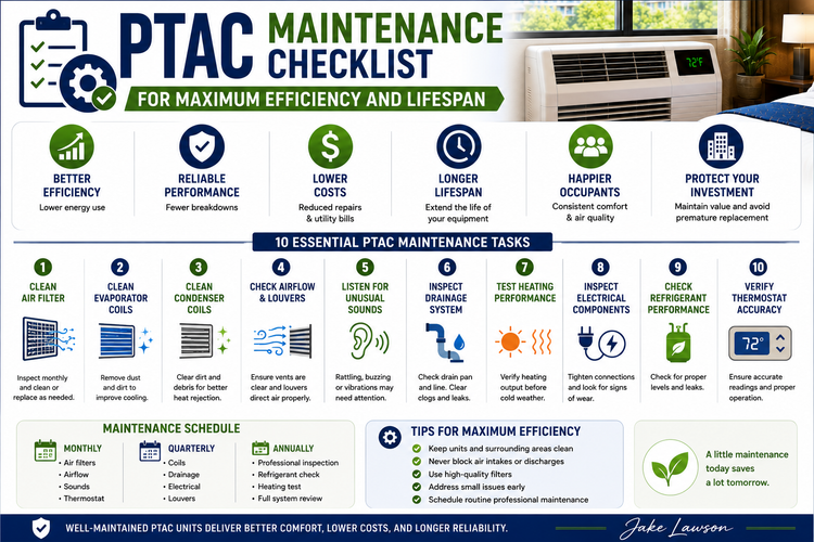 PTAC Maintenance Checklist for Maximum Efficiency and Lifespan