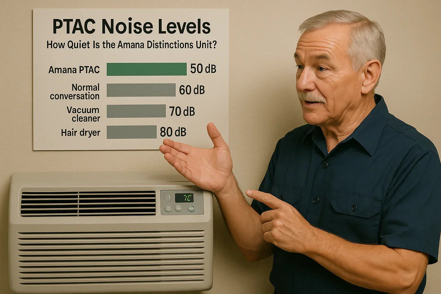 PTAC Noise Levels How Quiet Is the Amana Distinctions Unit