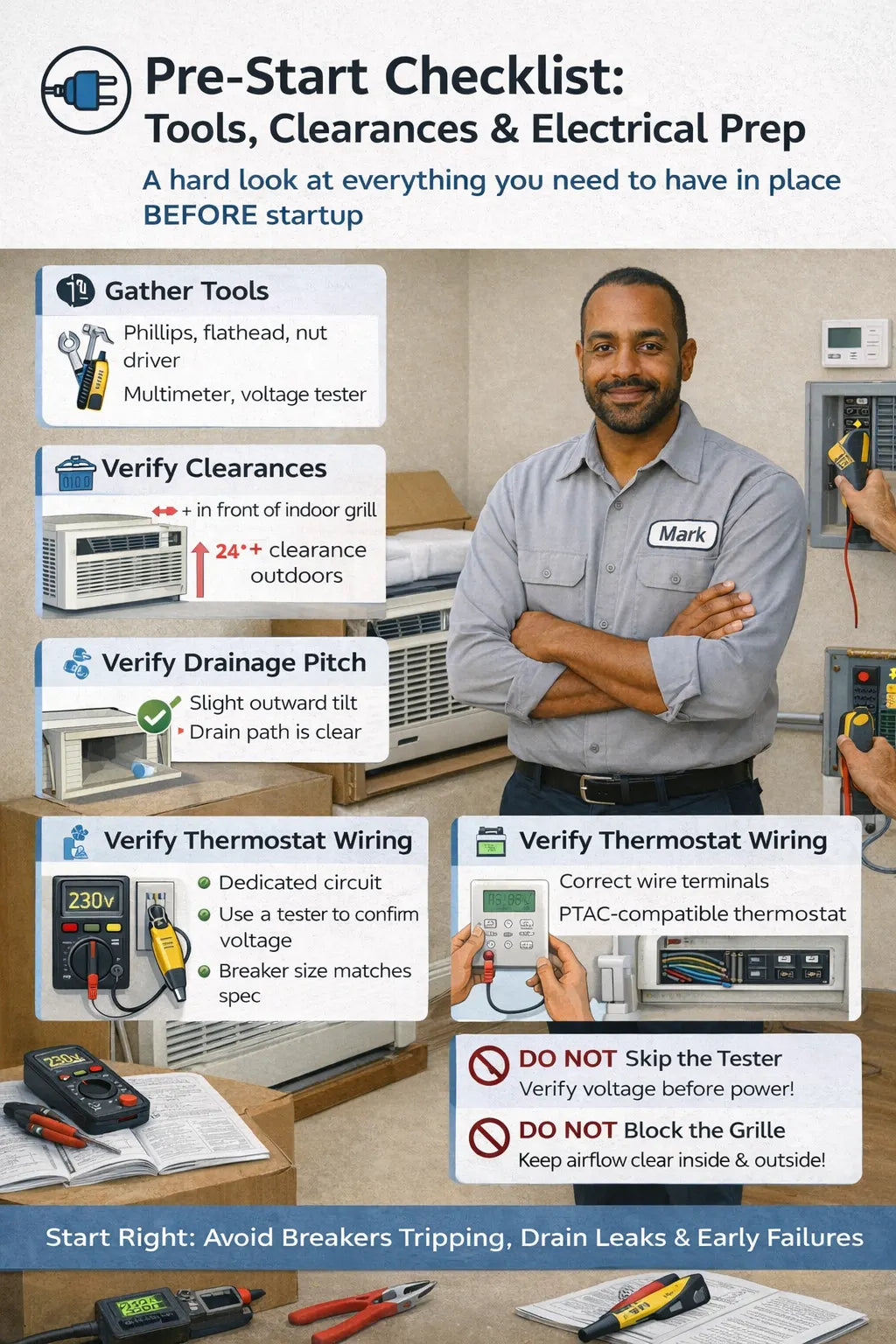 Pre-Start Checklist: Tools, Clearances & Electrical Prep - A hard look at everything you need to have in place before startup