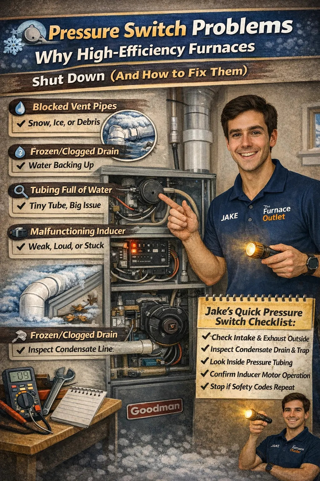 Pressure Switch Problems: Why High-Efficiency Furnaces Shut Down (And How to Fix Them)