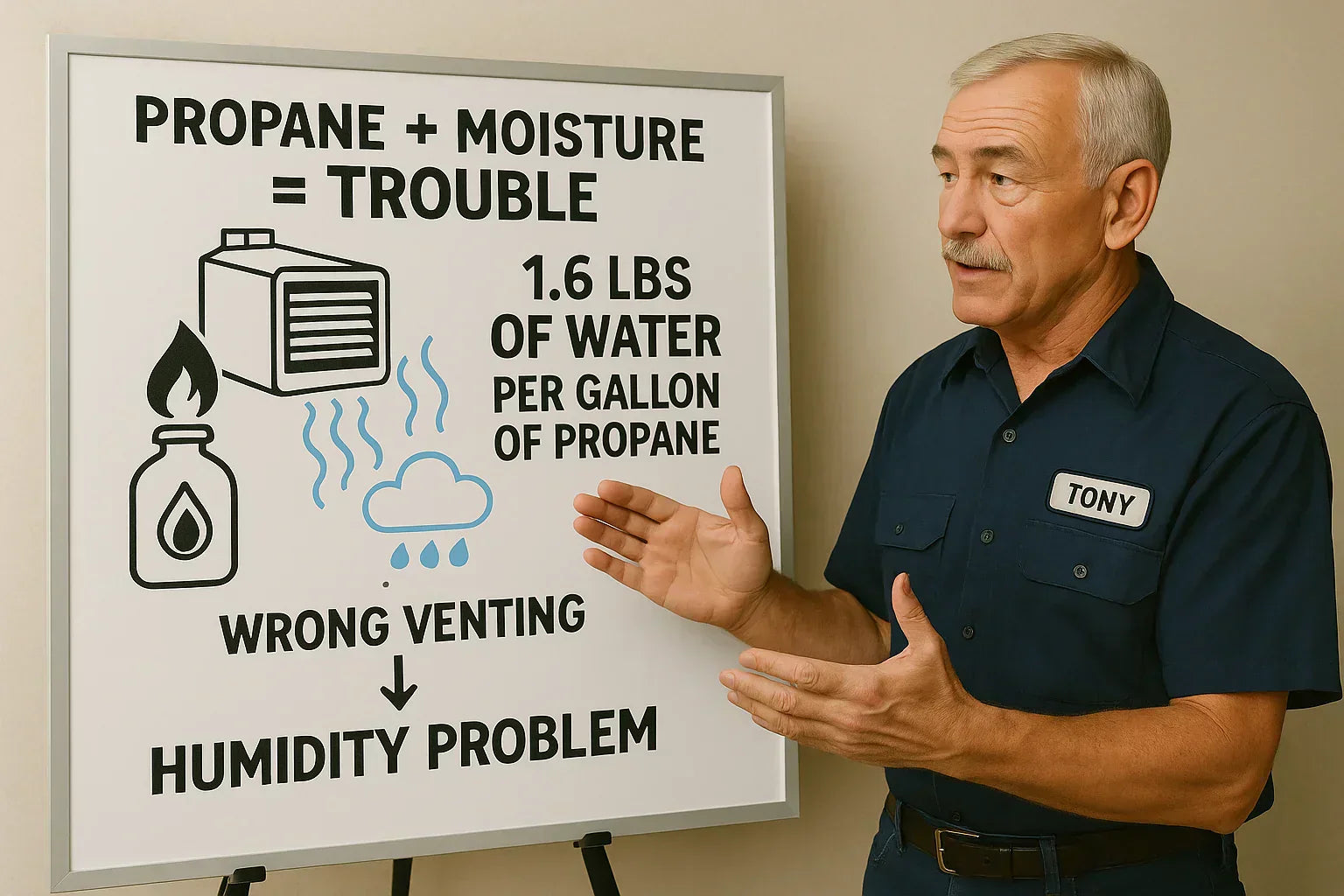Propane + Moisture = Trouble — Why Wrong Venting Creates a Hidden Humidity Problem in Garages