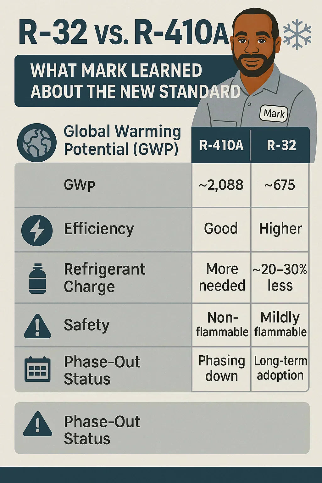 R-32 vs. R-410A Refrigerant: Why Mark Chose the New Standard