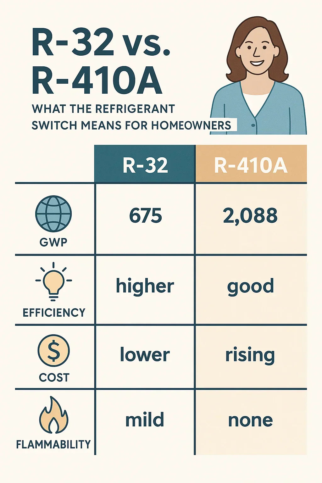 R-32 vs. R-410A: What the Refrigerant Switch Means for Homeowners