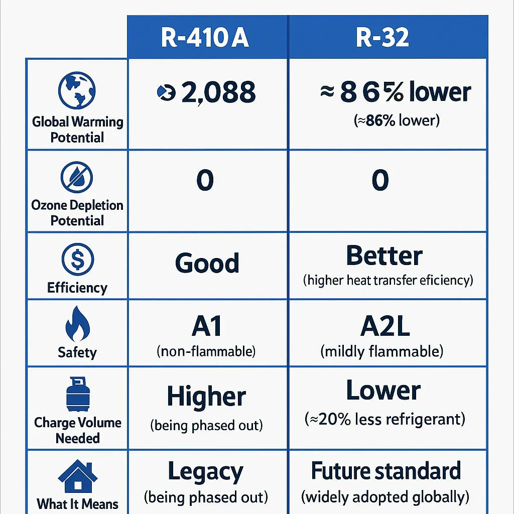R-32 vs. R-410A: Why Goodman Switched Refrigerants (and What It Means for You)
