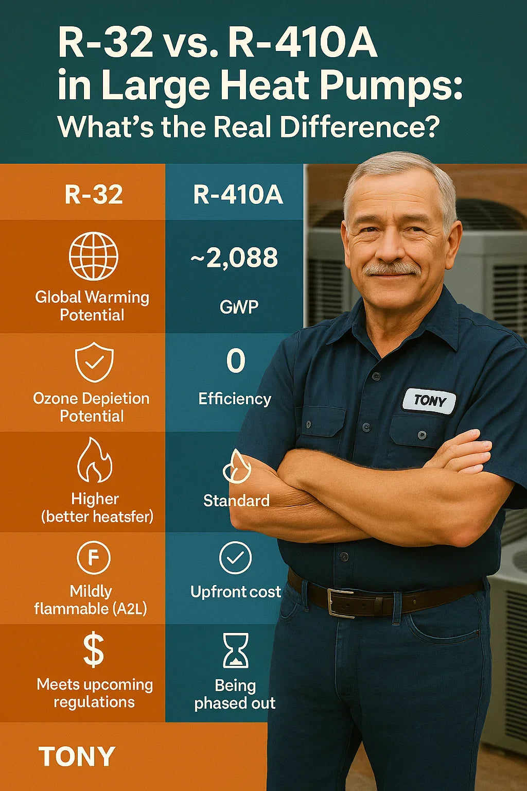 R-32 vs. R-410A in Large Heat Pumps What’s the Real Difference