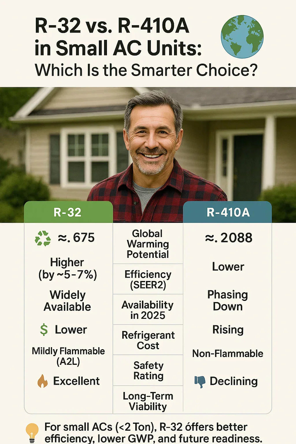 R-32 vs. R-410A in Small AC Units: Which Is the Smarter Choice?