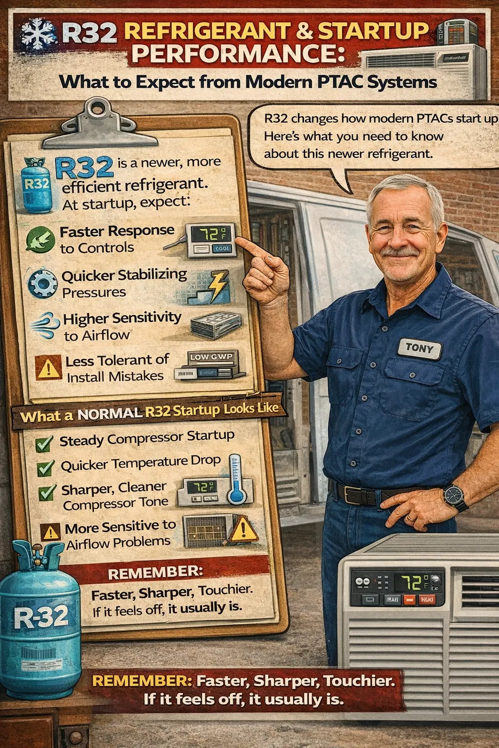 R32 Refrigerant & Startup Performance: What to Expect from Modern PTAC Systems
