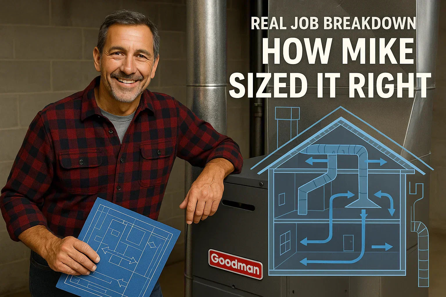 How Mike Sized a Goodman 80k for a 1,600-square-foot Home: A Real Job Breakdown