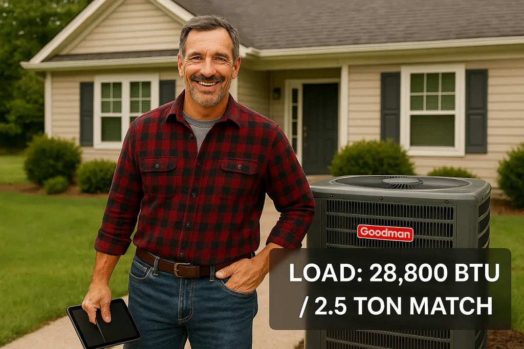 Real Job Breakdown — How Mike Sized the Goodman 2.5-Ton for a 1,400 Sq