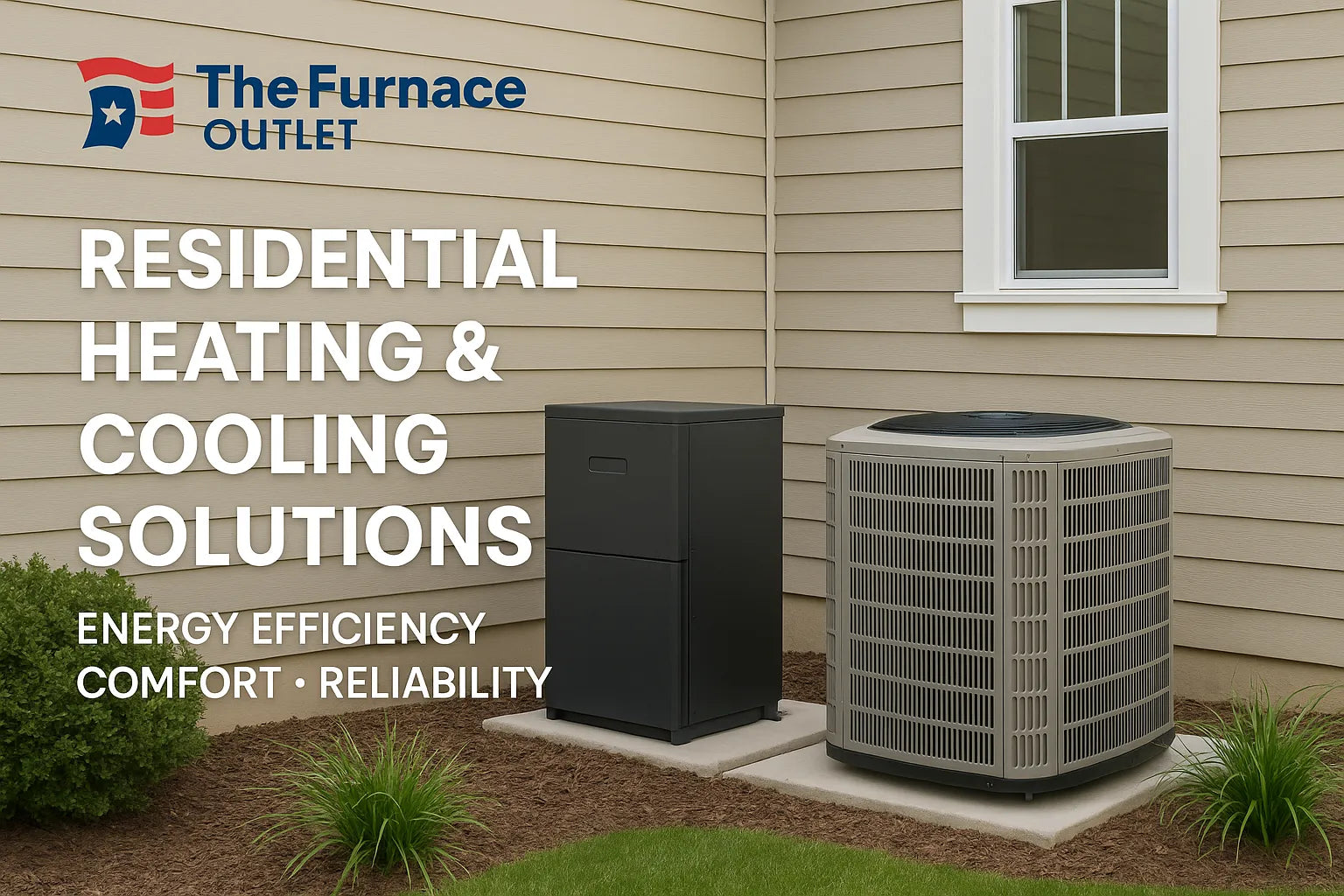 Residential HVAC units outside a home showcasing energy-efficient heating and cooling solutions.