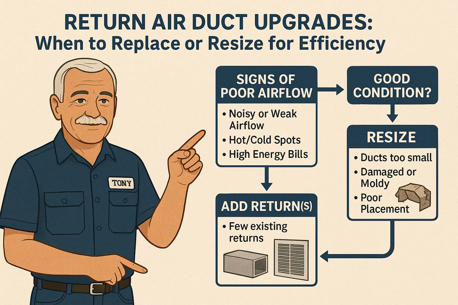 Return Air Duct Upgrades When to Replace or Resize for Efficiency
