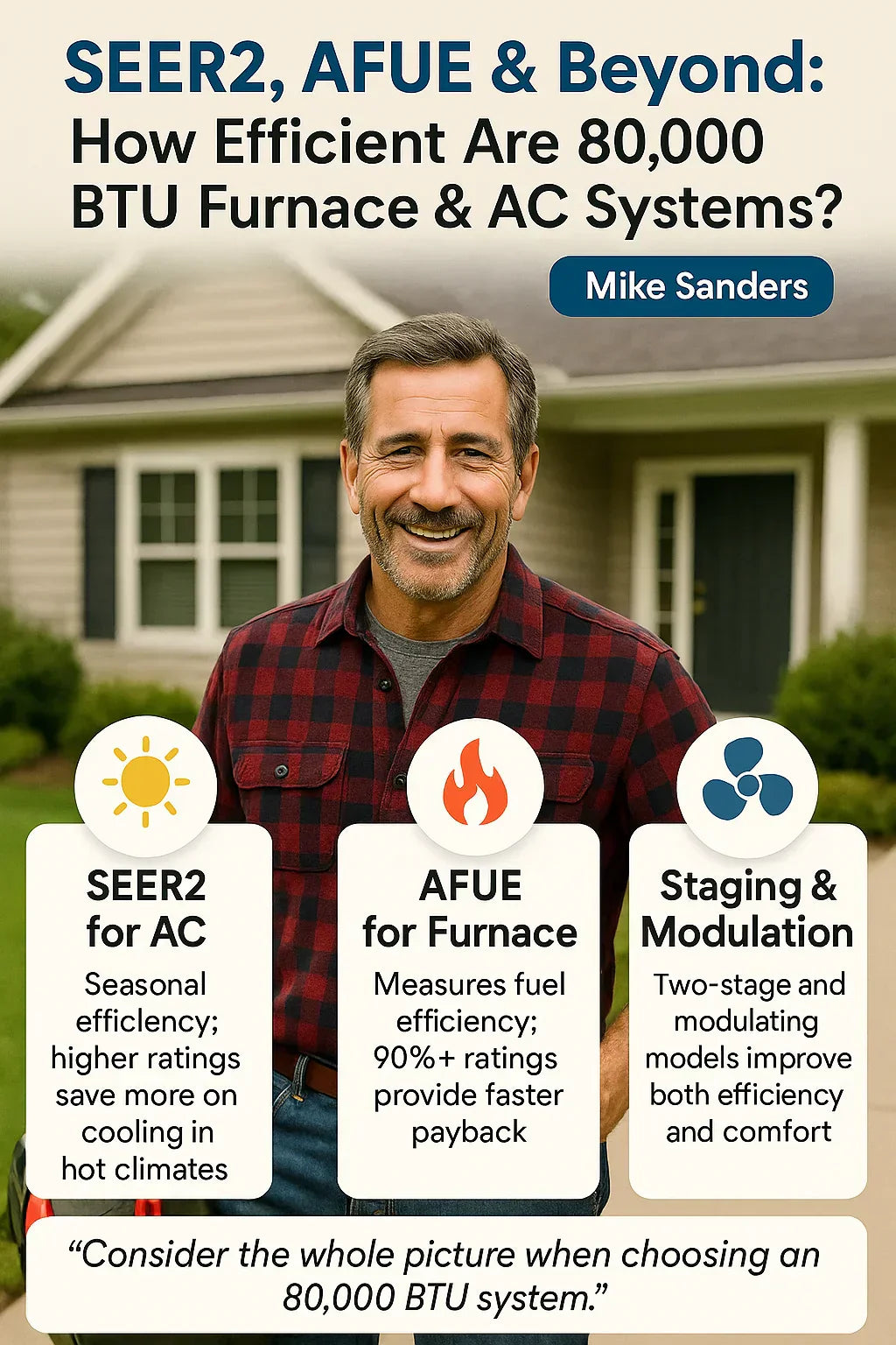 SEER2, AFUE & Beyond: How Efficient Are 80,000 BTU Furnace & AC Systems?