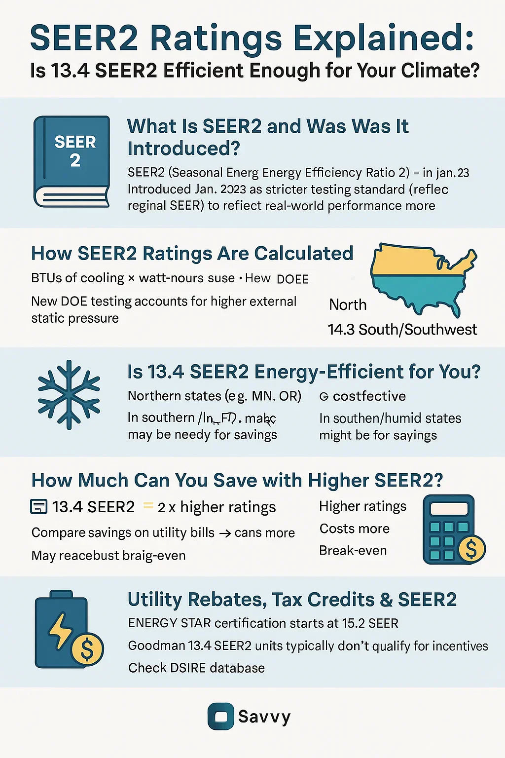 SEER2 Ratings Explained Is 13.4 SEER2 Efficient Enough for Your Climate