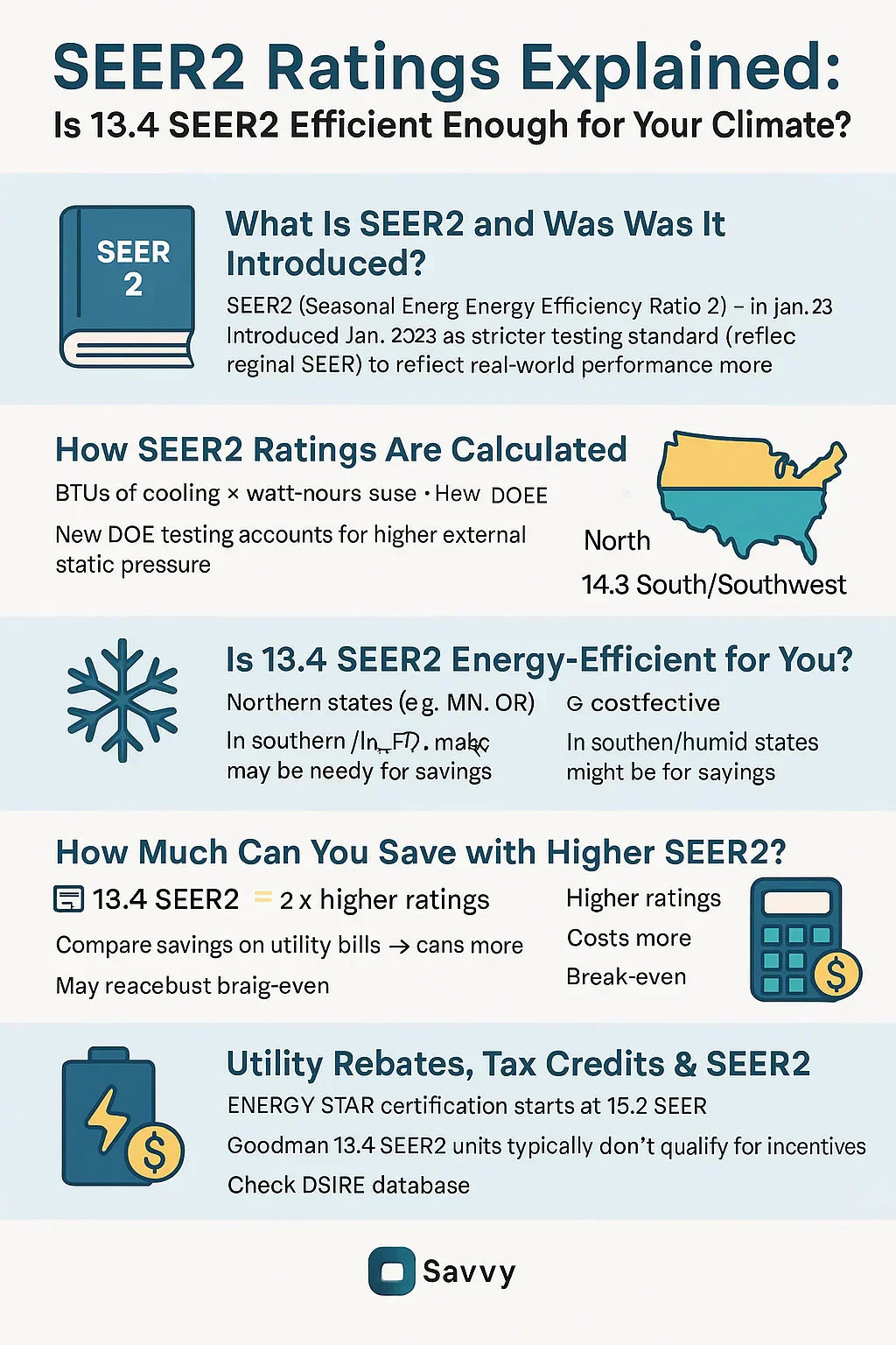 SEER2 Ratings Explained: Is 13.4 SEER2 Efficient Enough for Your Climate?