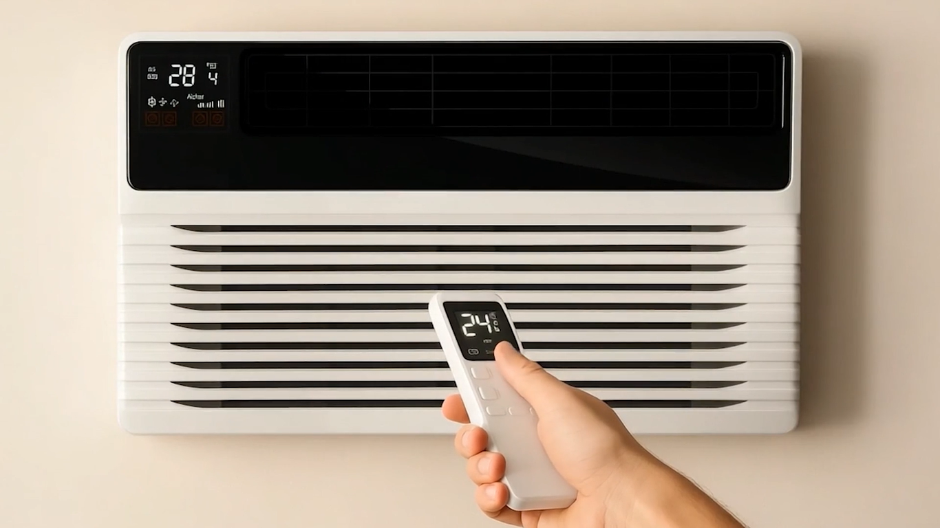 Amana 9,000 BTU 115V Through-the-Wall Air Conditioner with Heat Pump and Remote