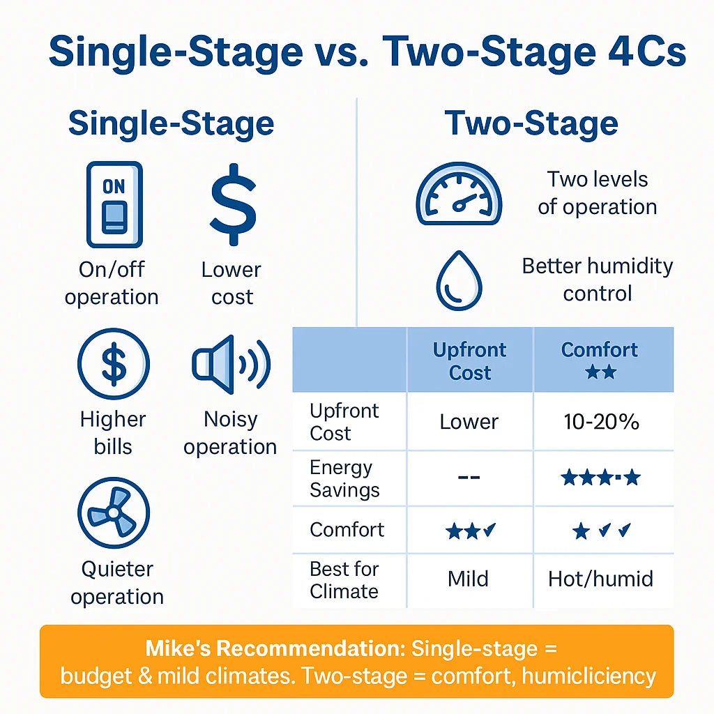 Single-Stage vs. Two-Stage 4-Ton ACs: Which One Fits Your Home Best?