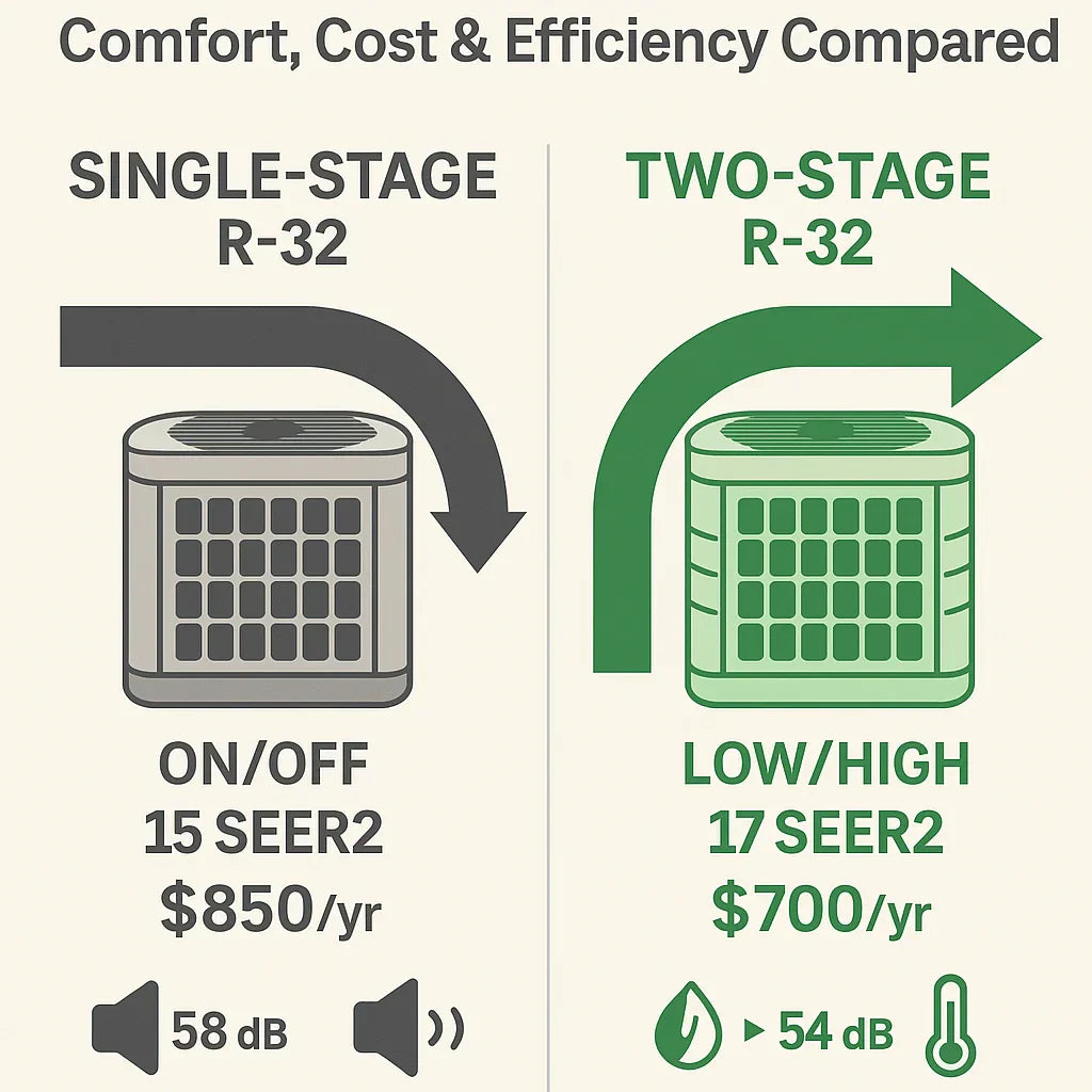 Single-Stage vs. Two-Stage R-32 Systems Which Is Better for Comfort and Efficiency
