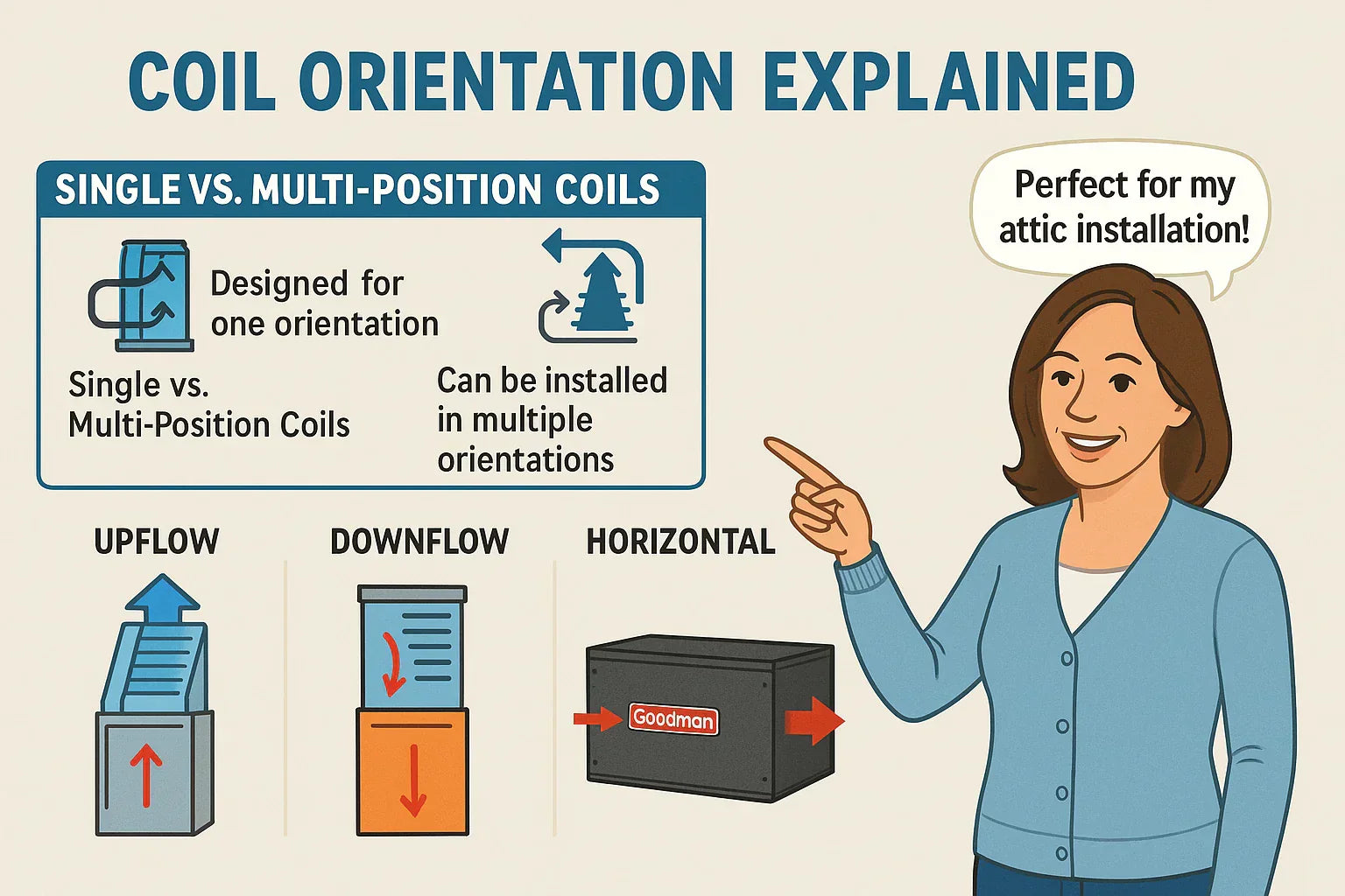 Single vs. Multi-Position Coils: Why Choose a Horizontal Cased Goodman A-Coil?
