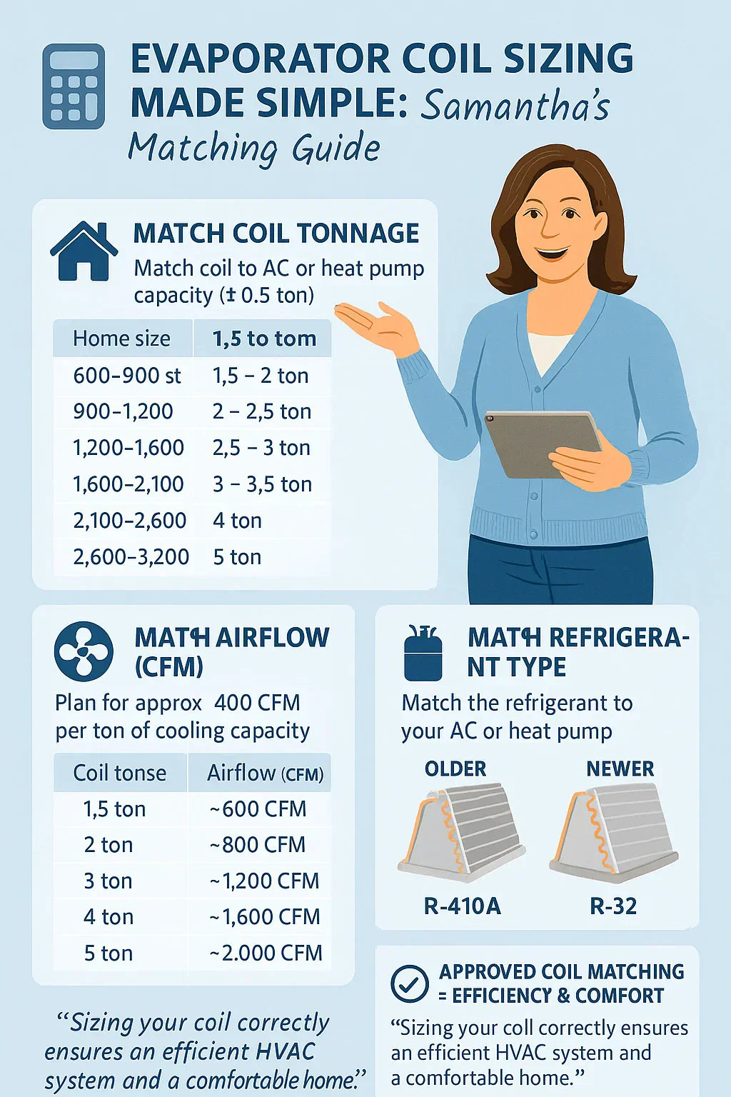 How to Size Your Evaporator Coil to Fit Your Heat Pump or Air Conditioner