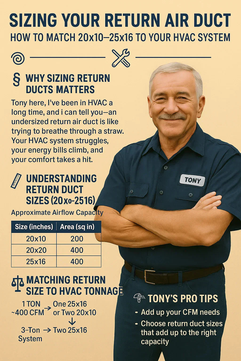 Sizing Your Return Air Duct: How to Match 20x10–25x16 to Your HVAC System