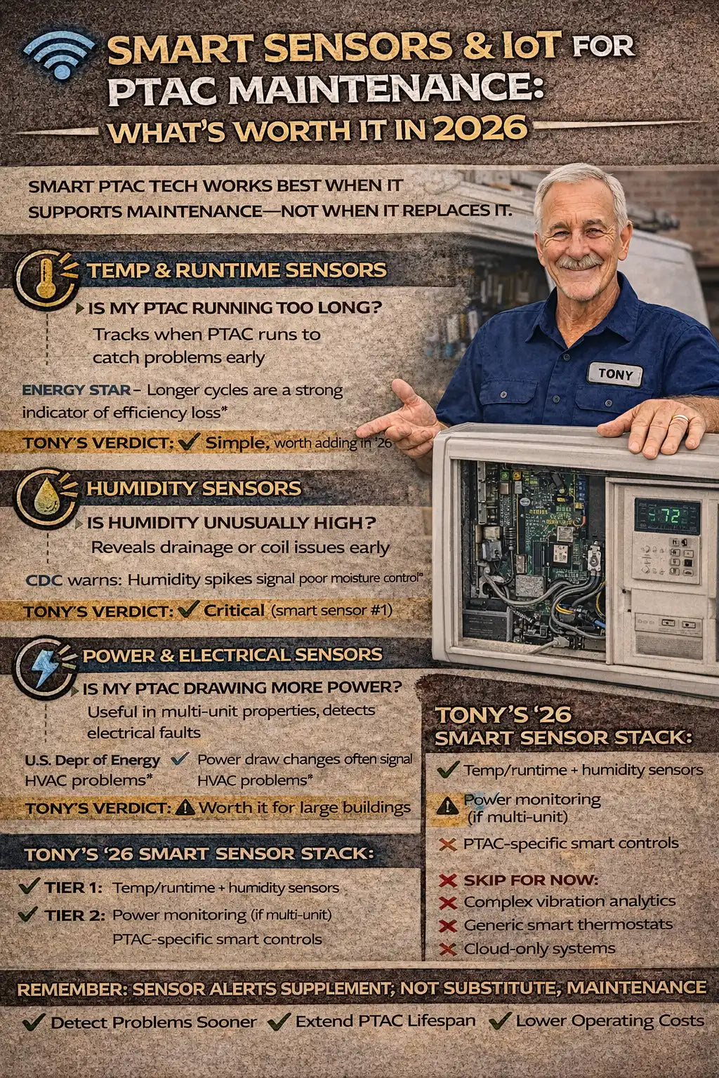 Smart Sensors & IoT for PTAC Maintenance What’s Worth It in 2026