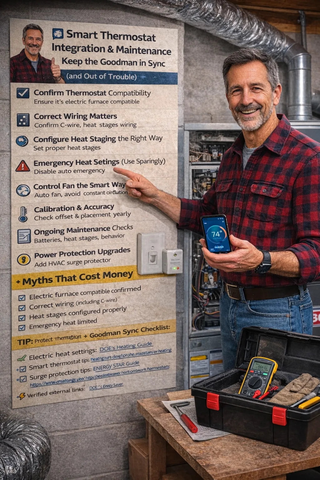 Smart Thermostat Integration & Maintenance: Keep the Goodman in Sync
