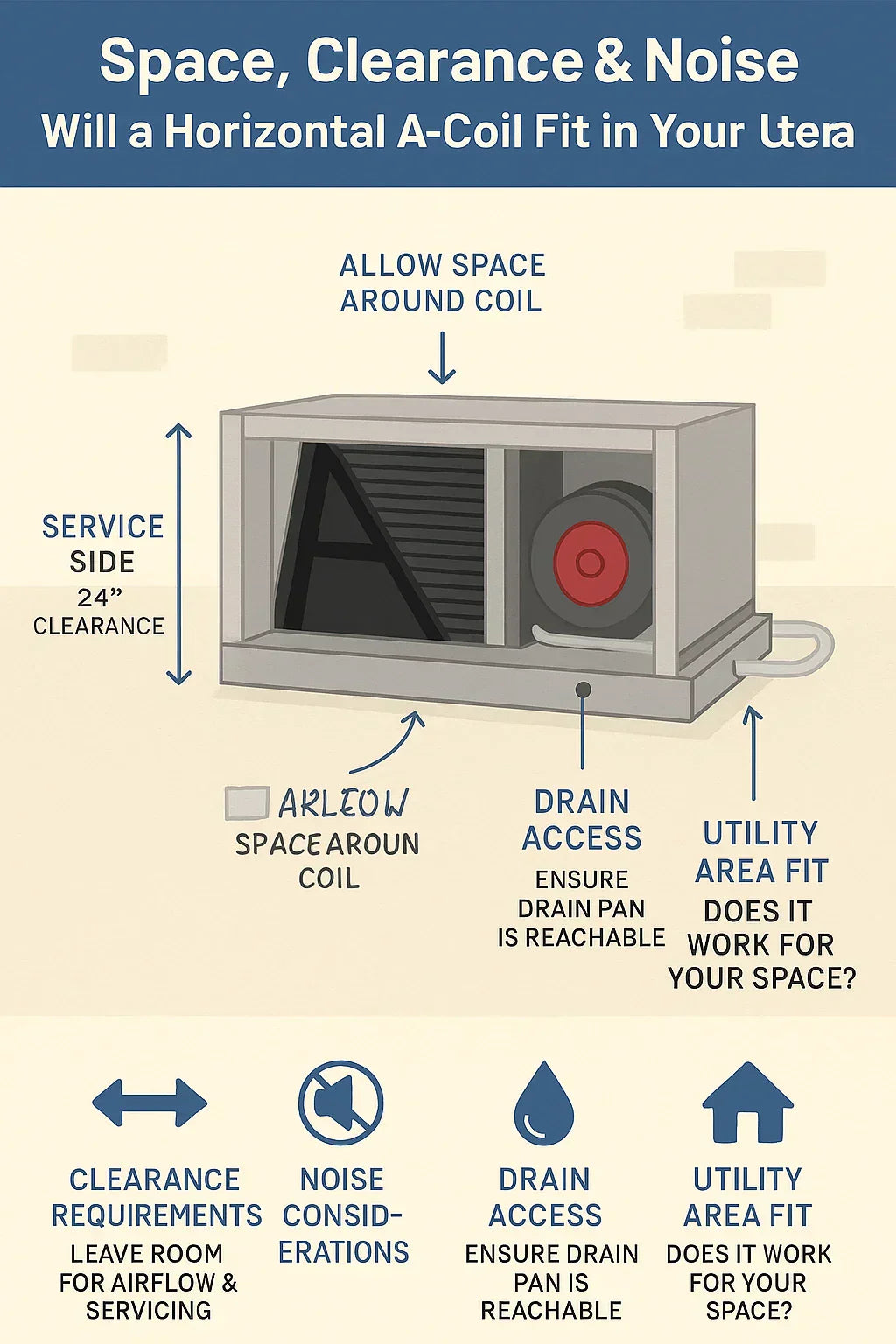 Space, Clearance & Noise: Will a Horizontal A-Coil Fit in Your Utility Area?