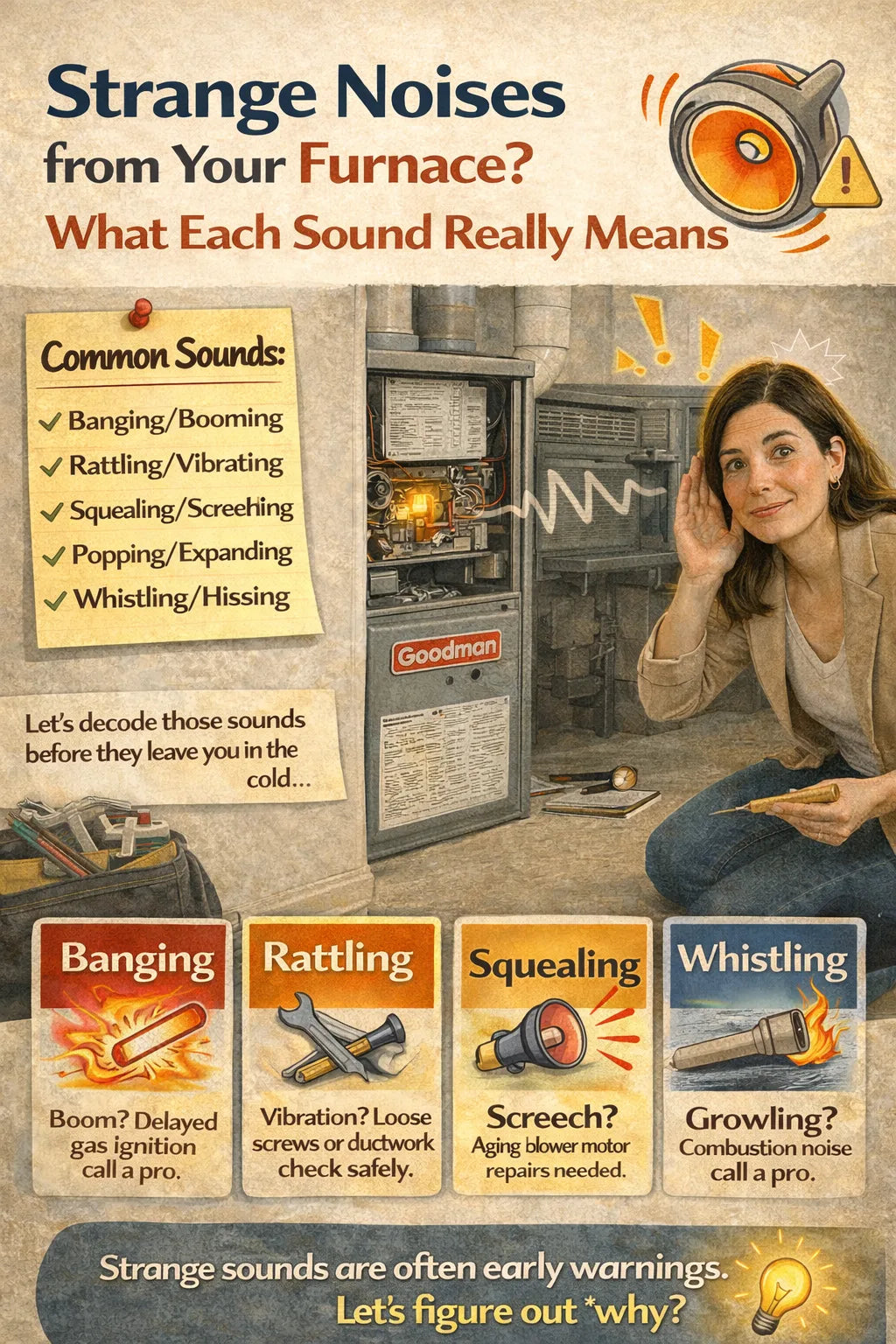 Strange Noises from Your Furnace? What Each Sound Really Means