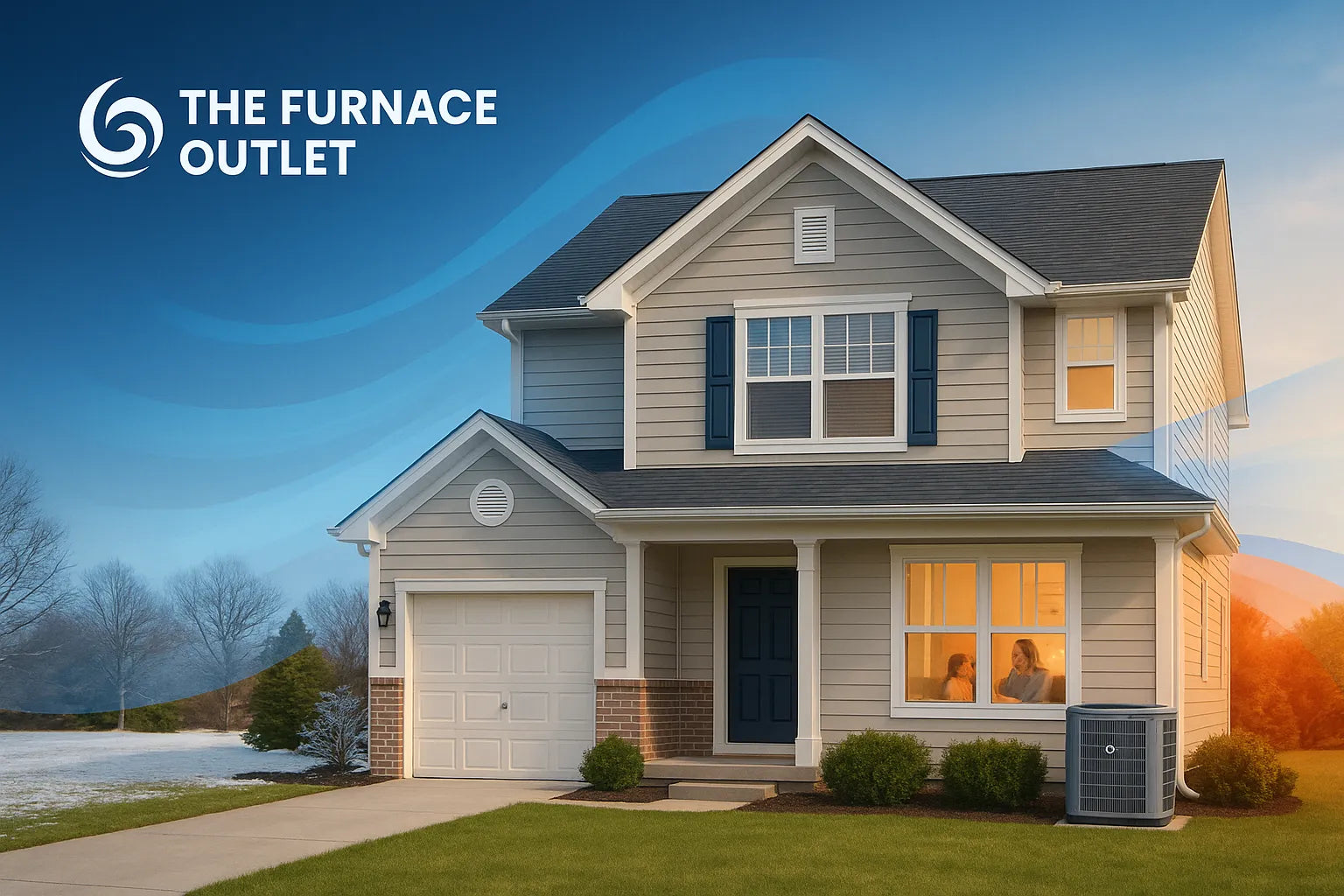  Suburban family home with efficient outdoor HVAC unit, symbolizing reliable energy‑saving heating and cooling.