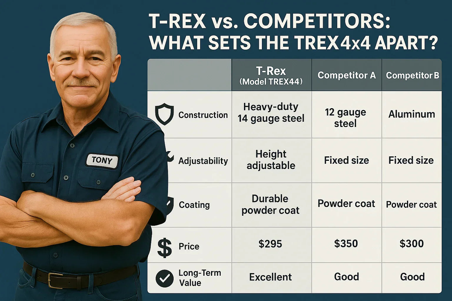 T-Rex vs. Competitors What Sets the TREX4x4 Apart