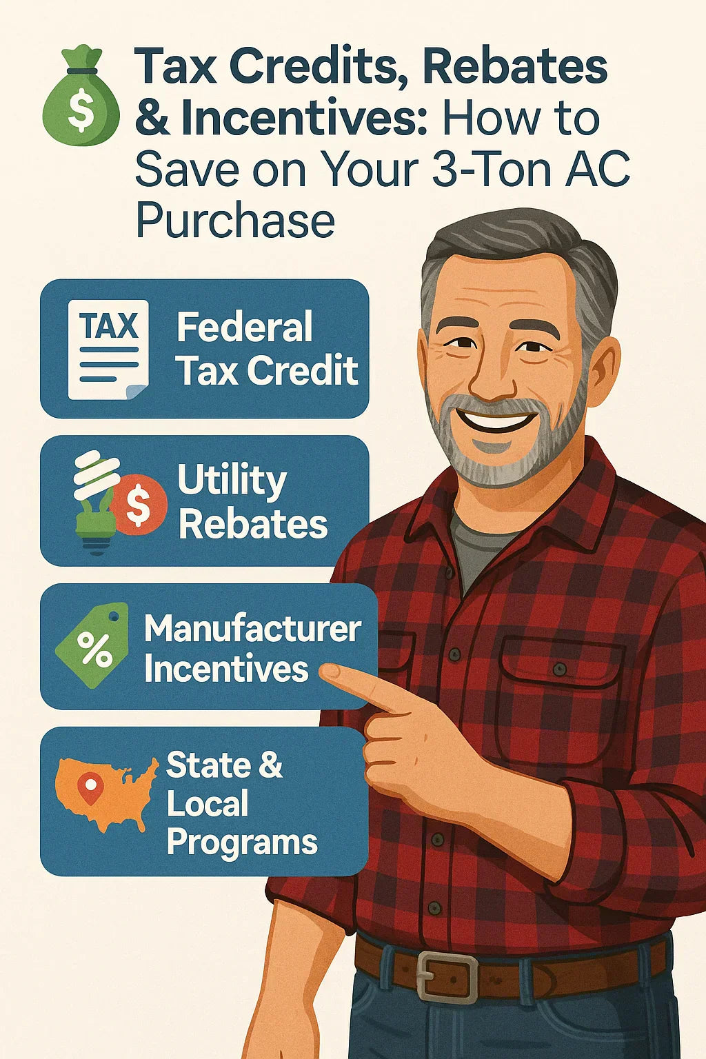 Tax Credits, Rebates & Incentives: How to Save on Your 3-Ton AC Purchase