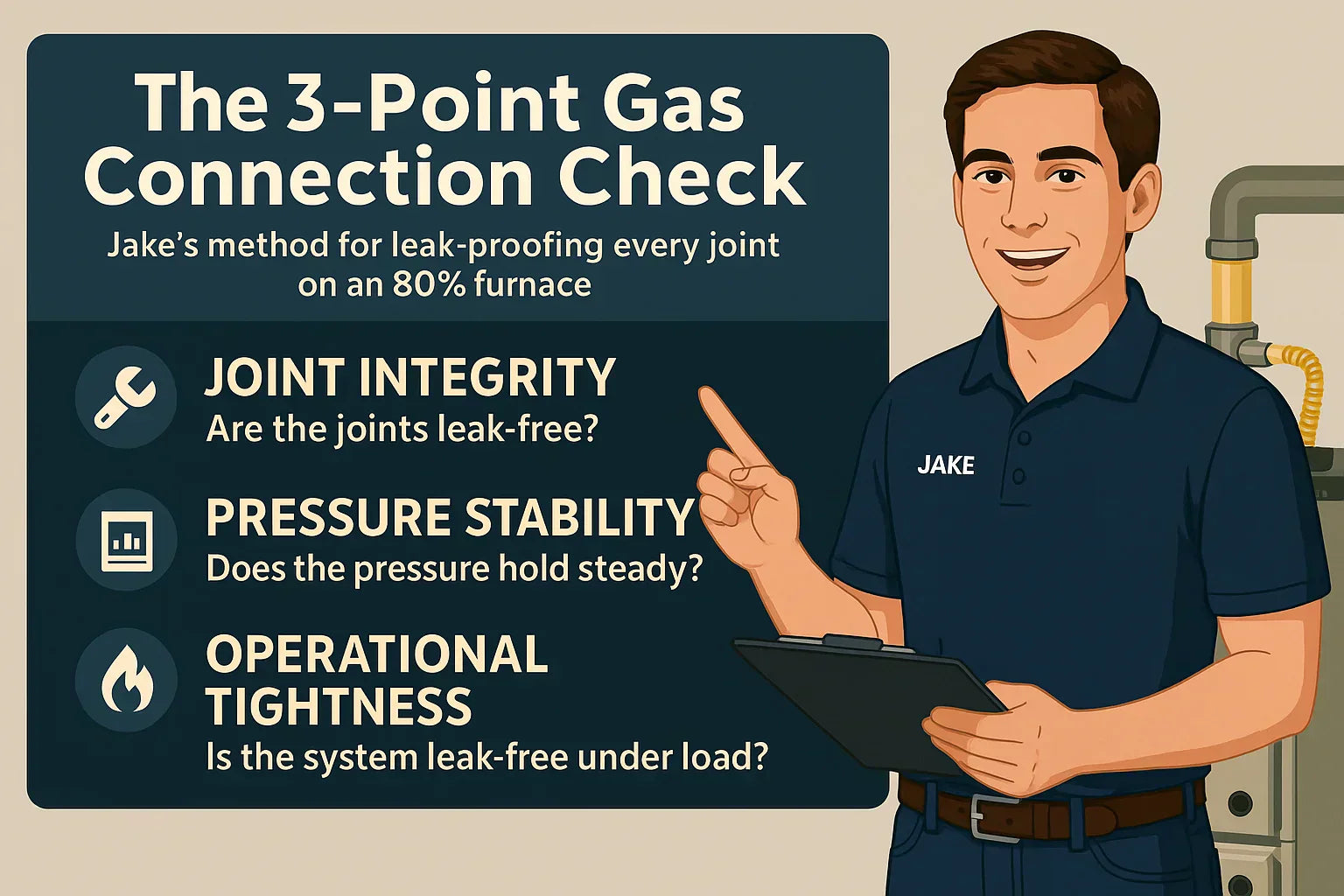 The 3-Point Gas Connection Check Jake’s Method for Leak-Proofing Every Joint on an 80% Furnace