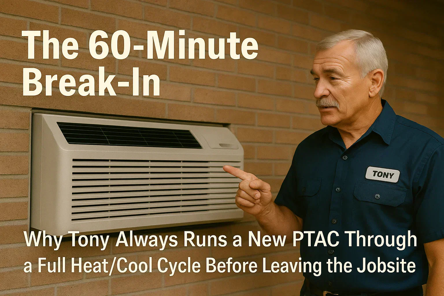 The 60-Minute Break-In — Why Tony Always Runs a New PTAC Through a Full Heat/Cool Cycle Before Leaving the Jobsite