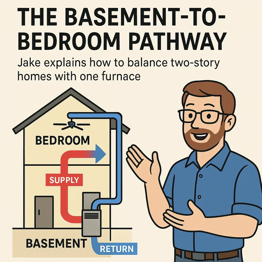 The Basement-to-Bedroom Pathway Jake’s Method for Balancing Two-Story Homes with One Furnace