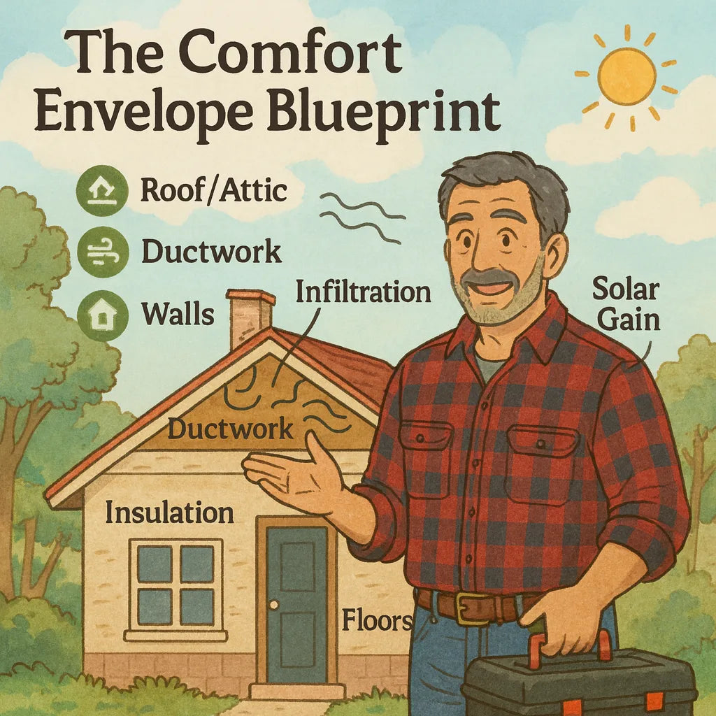 The Comfort Envelope Blueprint: How Mike Maps Heat Loads Before Touching a Thermostat