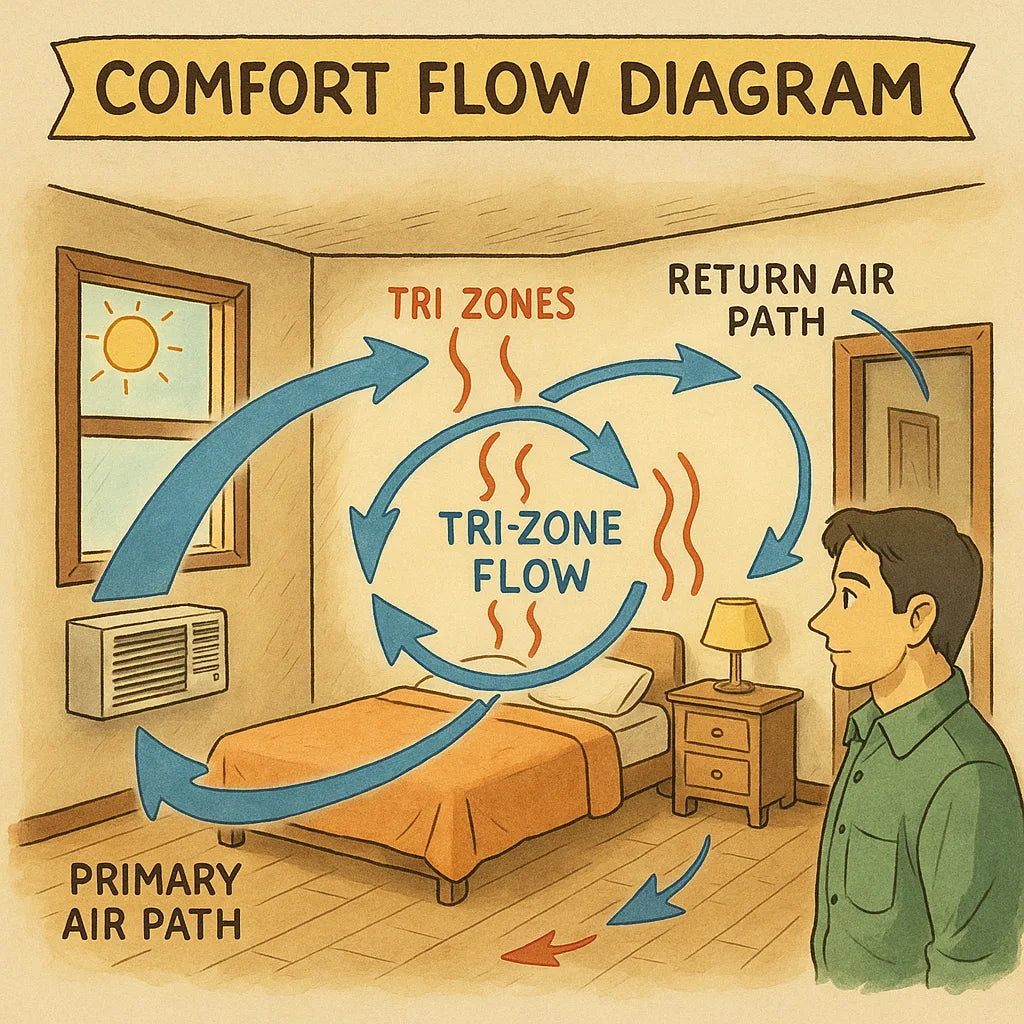 The Comfort Flow Diagram Mike’s Way of Drawing Air Paths Before Installing a PTAC or Any HVAC Gear